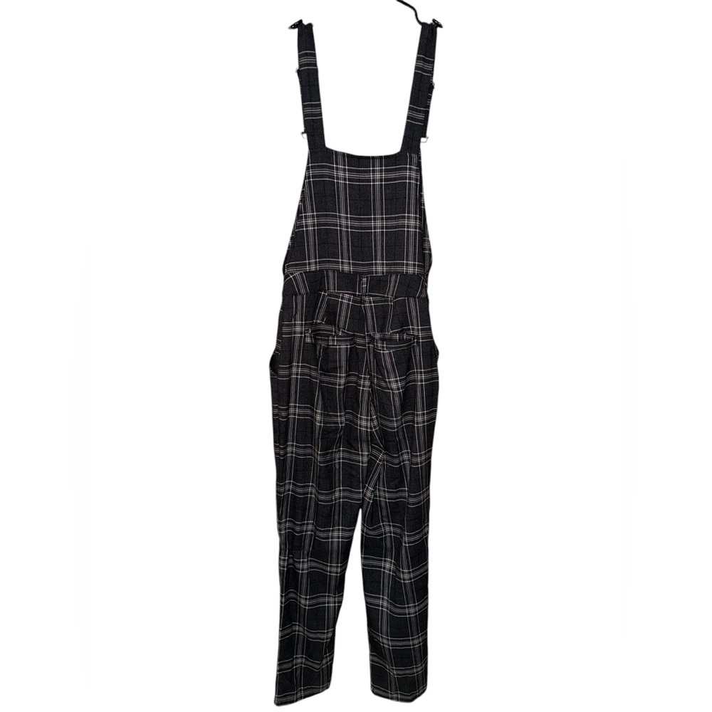 Disturbia Black & Gray Plaid Adjustable Strap Jumpsuit - Picture 9 of 13